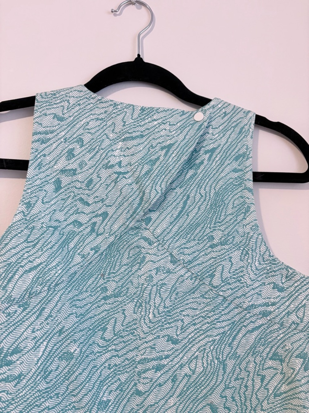 Kate Spade Saturday Sleeveless Shift Dress Size 4 Cotton Teal Print - Picture 5 of 8